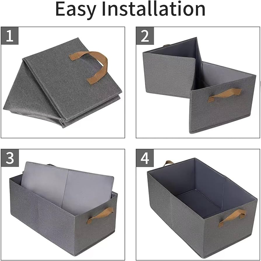 3-Pack Closet Organizer Boxes – Durable, Space-Saving Storage Solution