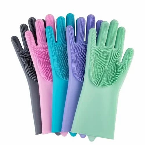 Silicone Scrubbing Dishwashing Gloves – Heat Resistant & Multipurpose