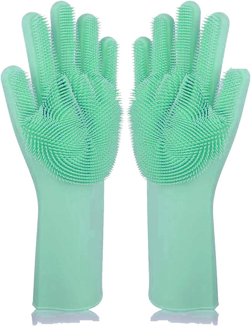 Silicone Scrubbing Dishwashing Gloves – Heat Resistant & Multipurpose
