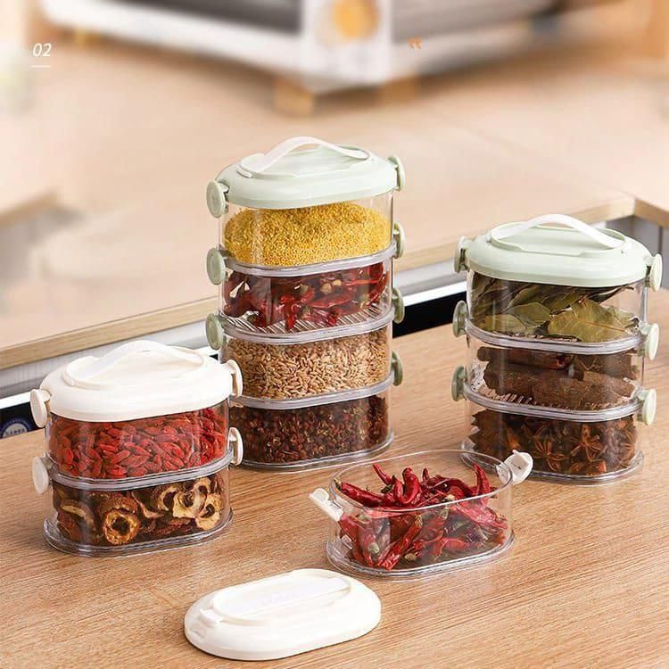 "Multi-Tiered Spice Organizer – 4 Layers (Single Pack)"