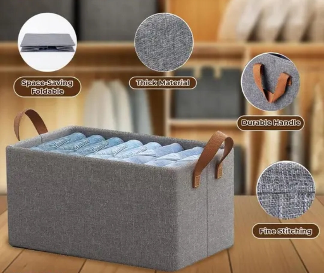 3-Pack Closet Organizer Boxes – Durable, Space-Saving Storage Solution