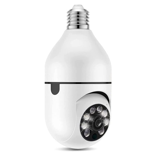 Mini Bulb Camera – 2-Way Audio, 360° Pan, Smart Alert